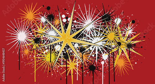 Fireworks Exploding in the Air.