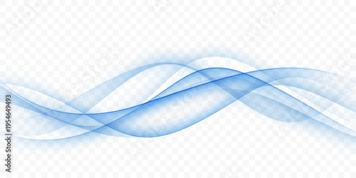 Blue waves abstract background, modern design, vector illustration