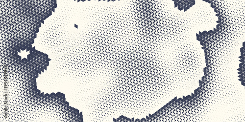 Triangle Shapes Vector Abstract Geometric Technology Background. Radial Composition Halftone Frame Triangular Retro Simple Pattern. Minimal Style Dynamic Tech Wallpaper