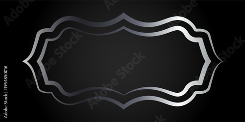 Vector blank gold metal plaques in various vintage shapes with decorative edges. Metal labels for awards, door signs, and engraving. Element for your design.