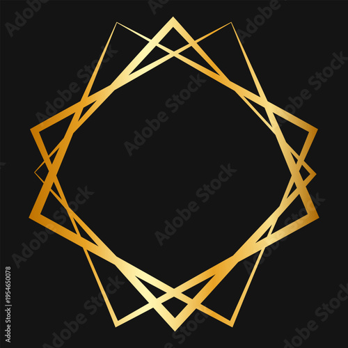 Vector blank gold metal plaques in various vintage shapes with decorative edges. Metal labels for awards, door signs, and engraving. Element for your design.