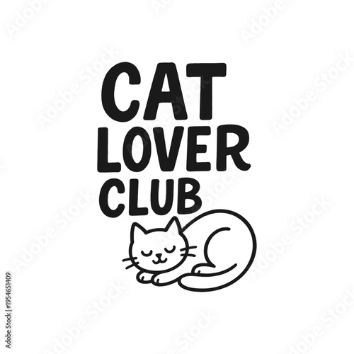 Cat Lover Club Logo Design