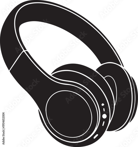 Wireless Over Ear Headphones Silhouettes Art