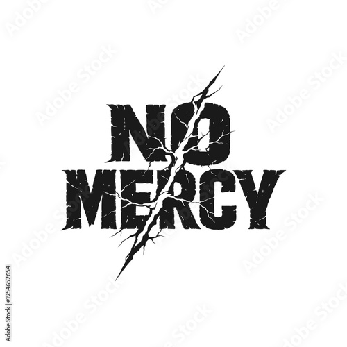 No Mercy Text Logo Design