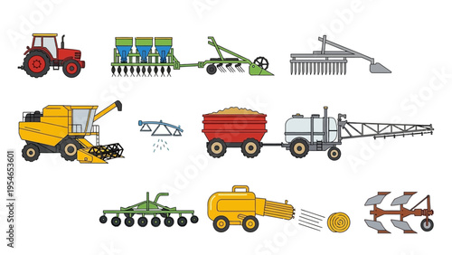 Collection of Agricultural Machinery and Equipment.