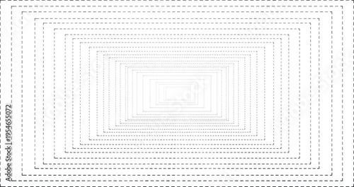 Rectangle tracing practice worksheet for kids concentric shapes minimal line art educational vector illustration