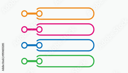 Multicolored paperclip banners for organization and design