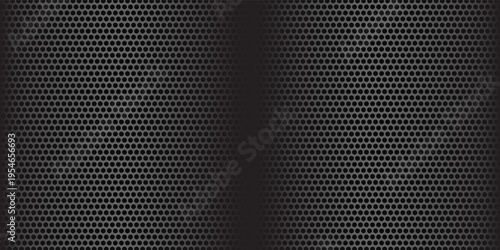 Close-up macro of black steel grid texture,Black iron speaker grid texture. Speaker mesh as background.