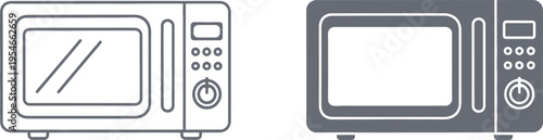 Microwave oven flat design vector for heating food and cooking meals quick and easy