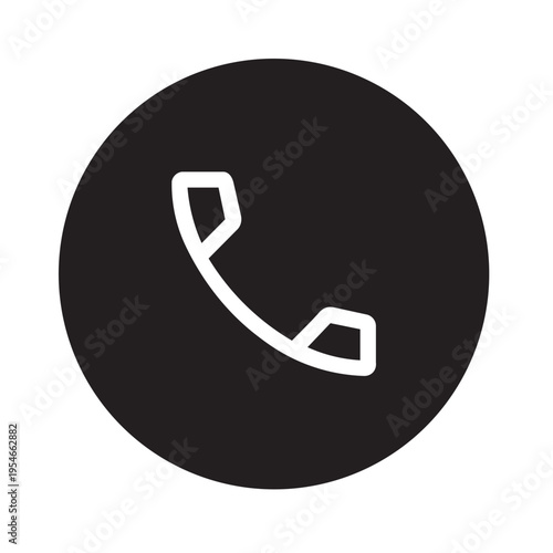 Vector of Phone icon_Circle Glyph Icon