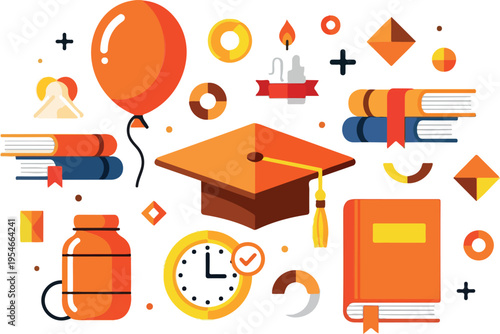Set of 20 education icons vector, school and university symbols