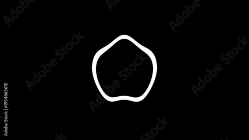 A closed irregular wavy style shape loading animation on a dark background