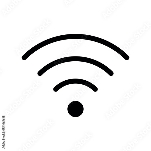 Minimalist Thin Line Wi-Fi Connection Symbol