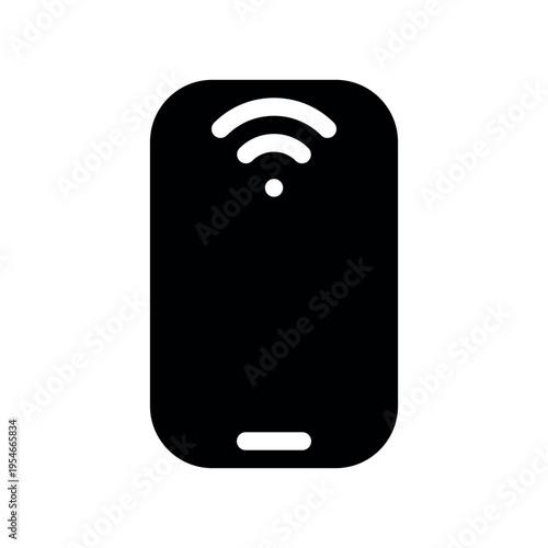 Smartphone Broadcasting Wireless Network Vector Signal