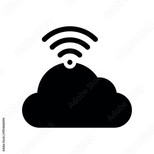 Canvas Print Network Coverage Extended From Cloud Graphic Design