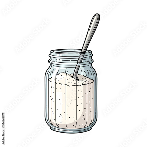 Jar of Sugar with Spoon