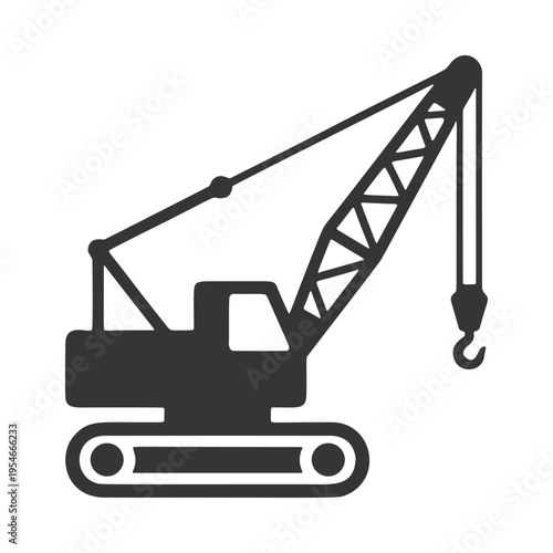 クレーン車のシルエットアイコン