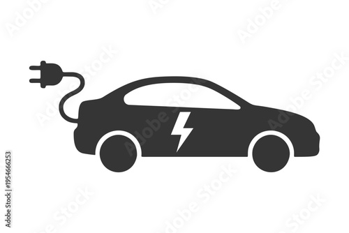 電気自動車のシルエットアイコン