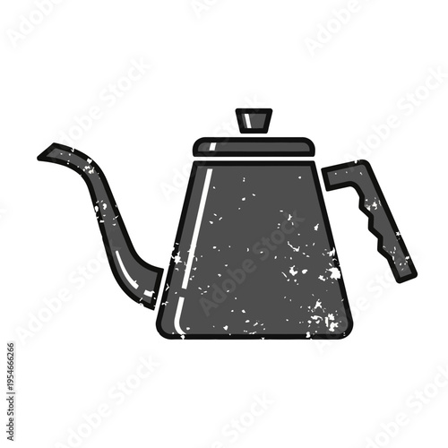 Vintage Gooseneck Kettle, Pour Over Coffee Dripper Icon