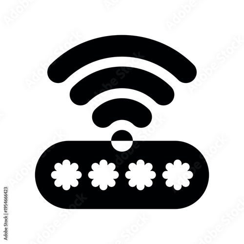 Protected Wi-Fi Network Password Security Concept Icon