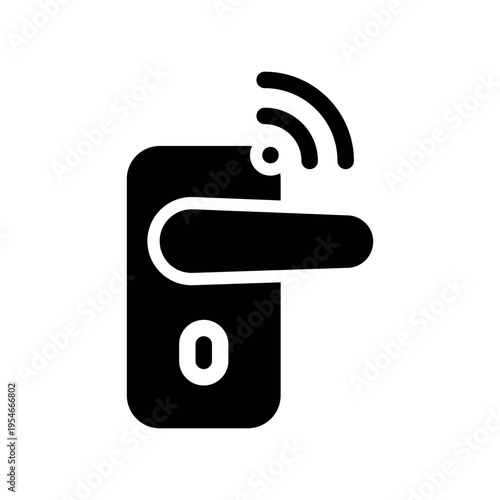 Electronic Smart Lock Door Handle With Network Waves