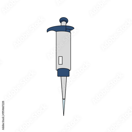 Fotografie Laboratory micropipette illustration isolated on white background