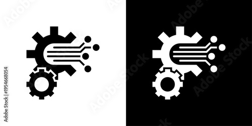 Tech Icon Sheet Black And White