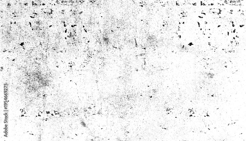 Fotografie Grunge texture with scattered black specks and scratches on white background, cr