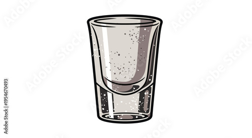 Empty Shot Glass Illustration