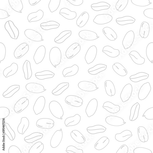 Hand drawn peanuts seamless pattern featuring organic shapes, detailed line art, natural texture, and repeating decorative food illustration design for packaging