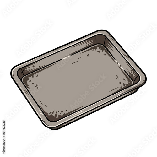Empty Baking Tray Illustration