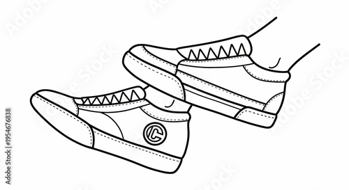 Vector illustration of a pair of sneakers
