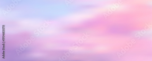 Dreamy pastel sunset with gentle purple hues, soft clouds, and abstract gradient colors creating ethereal atmosphere for romantic designs and celestial illustrations.