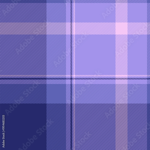 Adorable background check vector, decorating texture textile tartan. Blanket pattern seamless plaid fabric in blue and indigo colors.