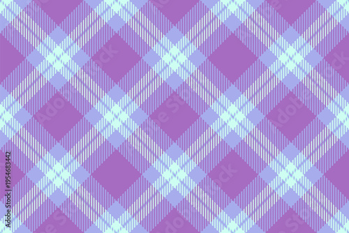 Vogue background check vector, identity seamless textile pattern. Figure tartan plaid texture fabric in light and purple colors.