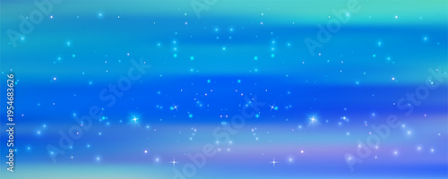 Evening sky background with fluffy clouds and twinkling stars creates dreamy pastel gradient atmosphere perfect for romantic summer designs and fairytale scenes.