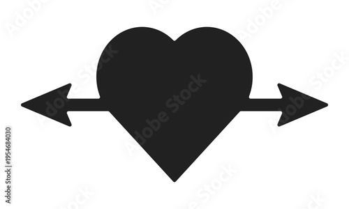 Rounded Double Arrow Love Heart Icon