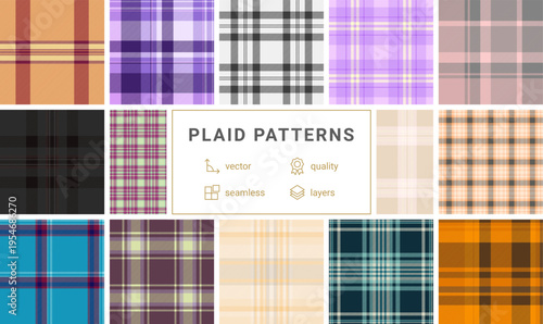 Retro vintage plaid seamless background. Scalable vector tartan pattern suitable for fabric prints, fashion design, and packaging visuals.