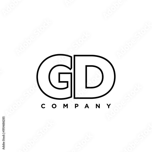 Letter G and D, GD logo design template. Minimal monogram initia
