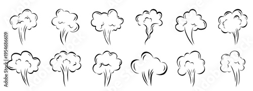 Steam line fart for smell smoke doodle and icon coffee logo. Warm scent bad for aroma tea cook and vector hot illustration. Steam vapour simple for smell breath flame and smoke effect flow