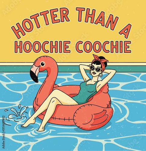 Retro Summer Vacation Hotter Than A Hoochie Coochie Shirt