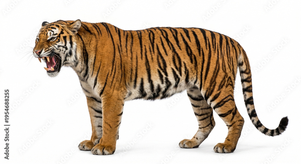 Obraz premium tiger isolated on white background