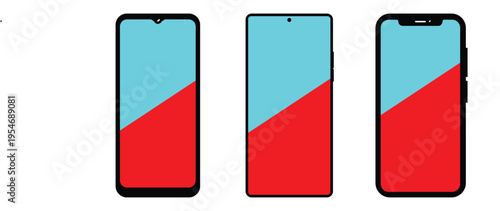 Mobile Payment Mockup Set – Apple Pay, Google Pay & NFC QR Code Scan Smartphone Vector