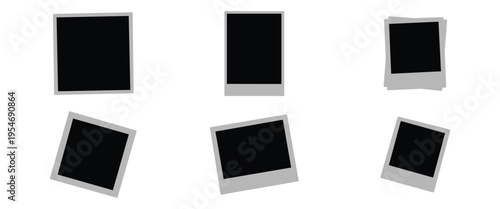 Polaroid Photo Frames Vector Set – Blank Photo Mockup Templates for Social Media & Collage