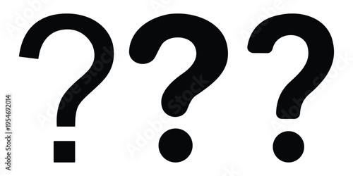 Question Mark Vector Icon Set – Right, Wrong, Tick & Cross Symbols for Apps & UI