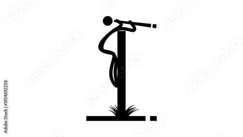 reconnaissance, symbol, black isolated silhouette