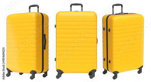 Wallpaper Mural Set of luggage with beach accessories for summer holidays on white background. Torontodigital.ca