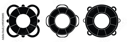 Life Buoy & Rescue Ring Icon Set – Safety, Water Rescue & Lifebuoy Symbols