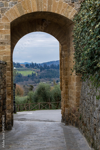 The village of Monteriggioni in Tuscany	