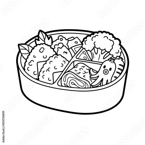 Cute Bento Box Lunch Drawing